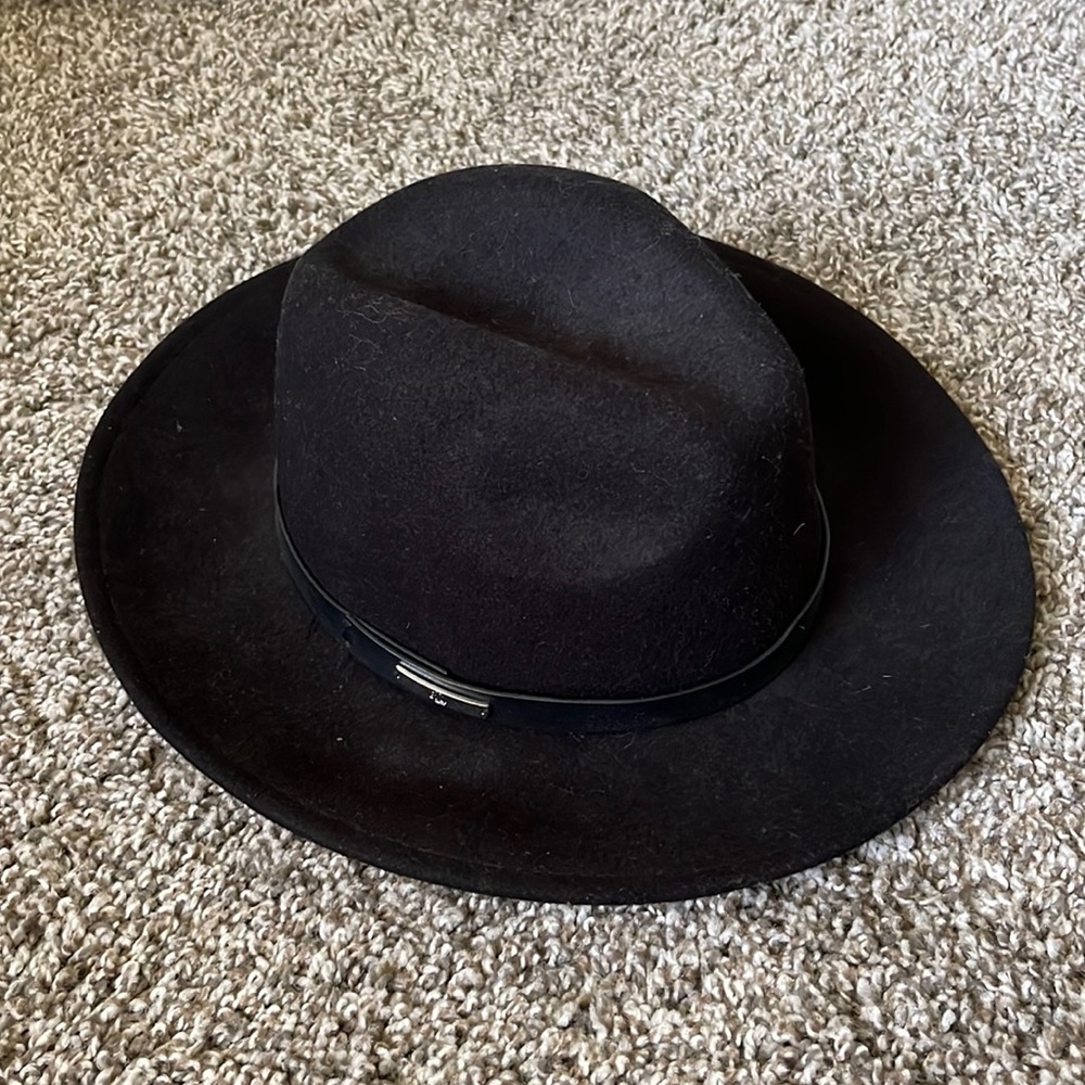 Ralph Lauren Black Wool Fedora